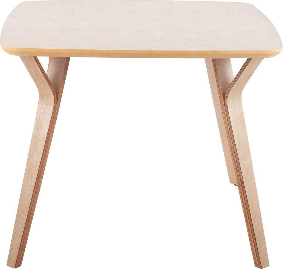 Lumisource Dining Tables - Folia Mid-Century Modern Dinette Table in Natural Wood