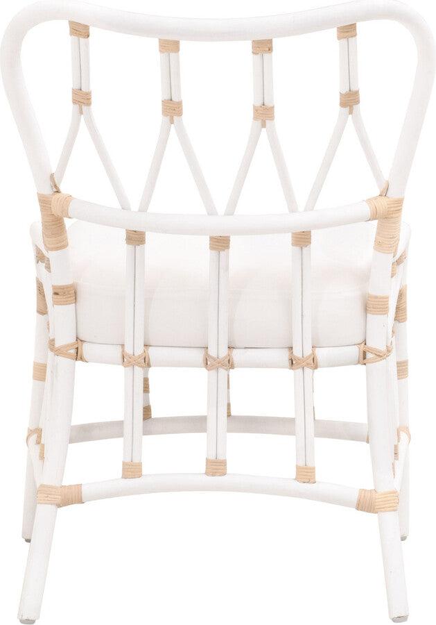 Essentials For Living Dining Chairs - Caprice Dining Chair - Blanche Snow White Rattan