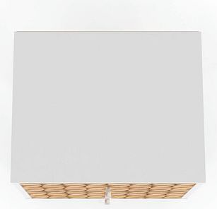 Manhattan Comfort Nightstands & Side Tables - Liberty Nightstand 2.0 in White and 3D Brown Prints