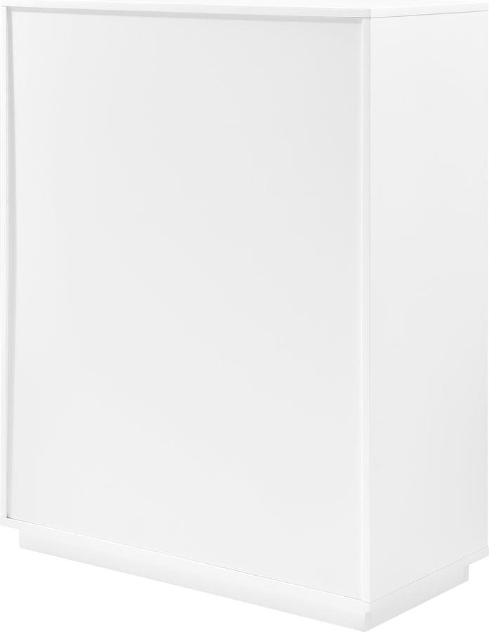 Euro Style Chest of Drawers - Tresero Chest in High Gloss White 47 " H