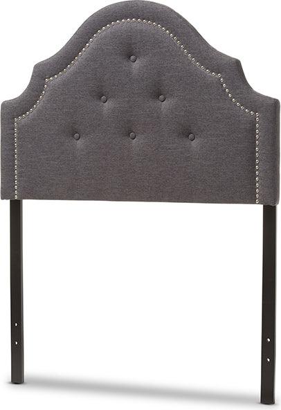 Wholesale Interiors Headboards - Cora Modern And Contemporary Dark Grey Fabric Upholstered Twin Size Headboard