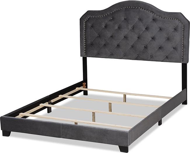 Wholesale Interiors Beds - Samantha Queen Bed Gray & Black