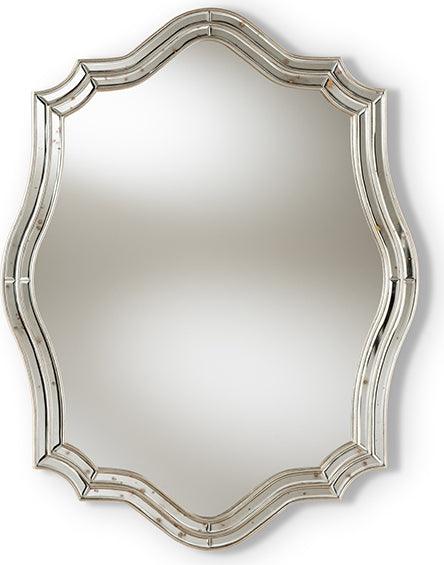 Wholesale Interiors Mirrors - Isidora Art Deco Antique Silver Finished Accent Wall Mirror