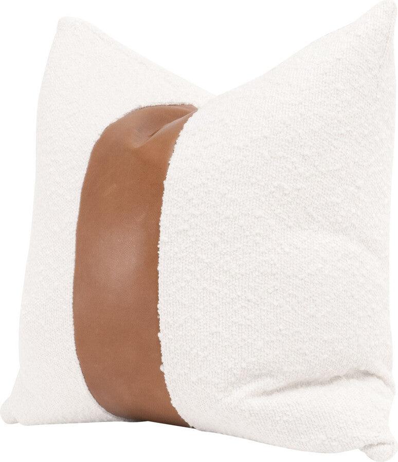 Essentials For Living Pillows & Throws - The Split Decision 20in Essential Pillow - Performance Boucle Snow-Whiskey Brown
