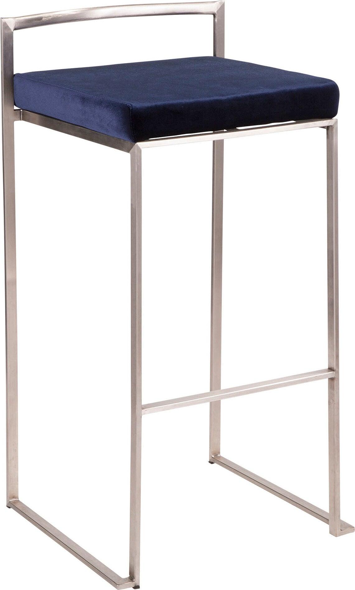 Lumisource Barstools - Fuji Stacker Barstool & Blue (Set of 2)