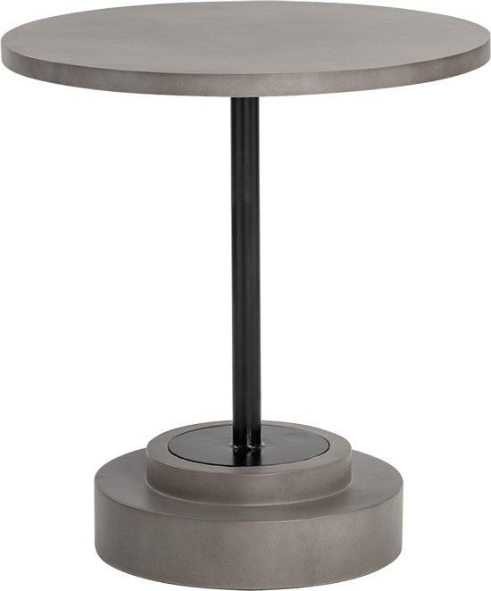 SUNPAN Outdoor Dining Tables - Marlowe Bistro Table - Black - Grey - 27.5" Gray