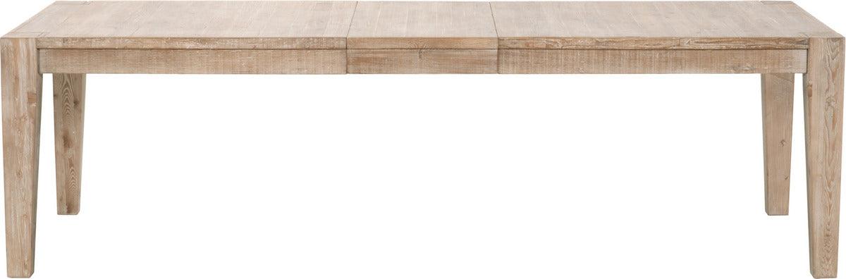 Essentials For Living Dining Tables - Canal Extension Dining Table Smoke Gray Pine & Brushed Gold Stainless Steel