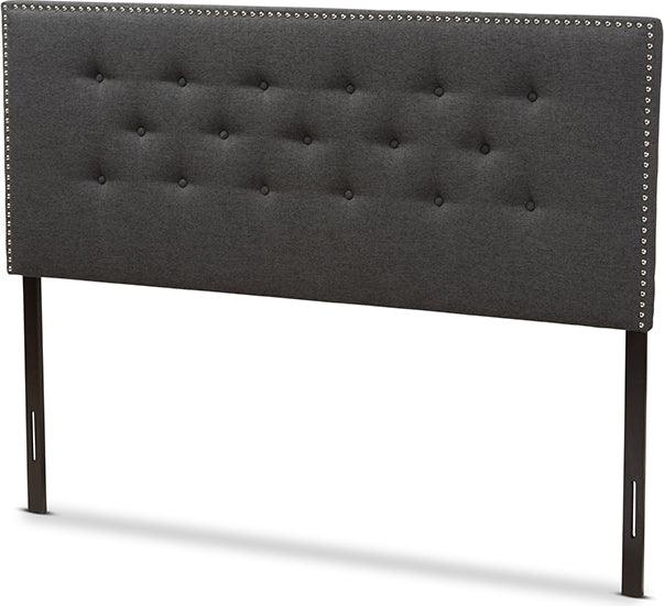 Wholesale Interiors Headboards - Windsor Queen Upholstered Headboard Dark Gray