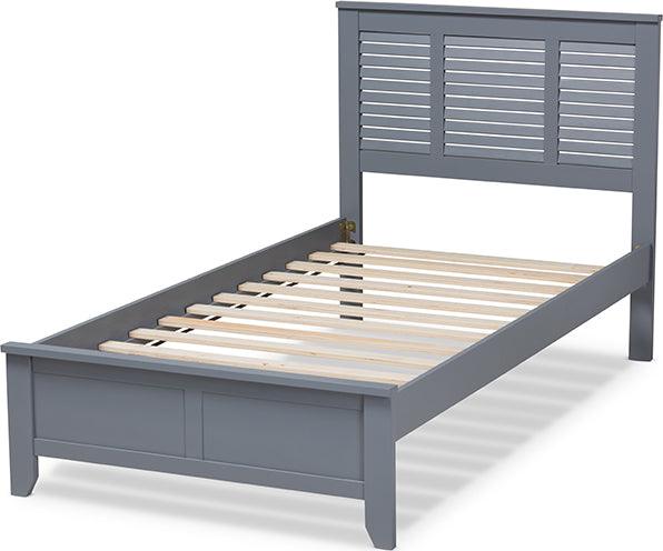 Wholesale Interiors Beds - Adela Twin Size Platform Bed Gray