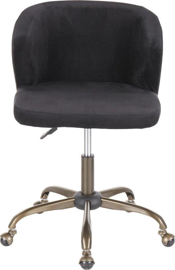 Lumisource Task Chairs - Fran Contemporary Task Chair in Black Velvet