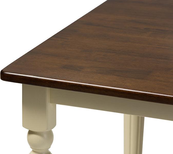 Wholesale Interiors Dining Tables - Napoleon Buttermilk & "Cherry" Brown Finishing Wood Dining Table