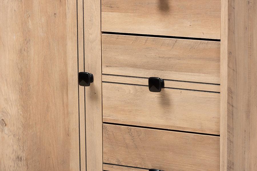 Wholesale Interiors Kitchen Storage & Organization - Patterson Oak Brown Finished 3-Drawer Kitchen Storage Cabinet