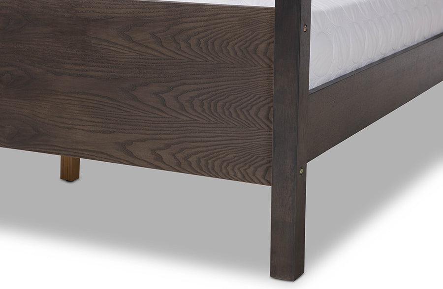 Wholesale Interiors Beds - Natasha King Bed Gray & Dark Grayish Oak