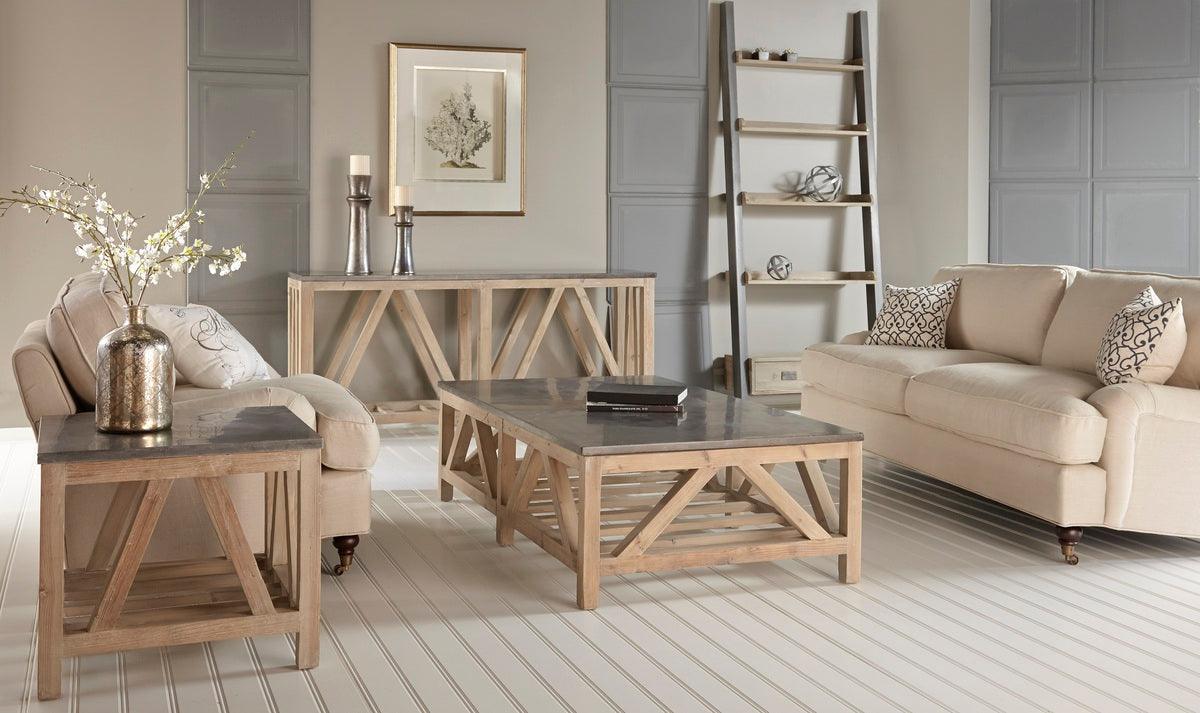 Essentials For Living Coffee Tables - Blue Stone Coffee Table Smoke Gray Pine & Bluestone