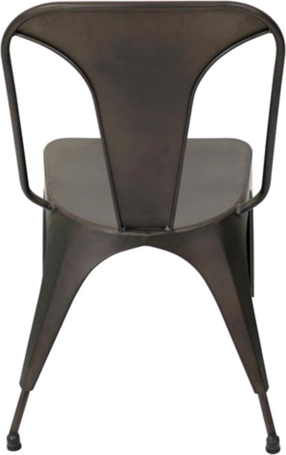 Lumisource Dining Chairs - Austin Industrial Dining Chair in Antique - Set of 2