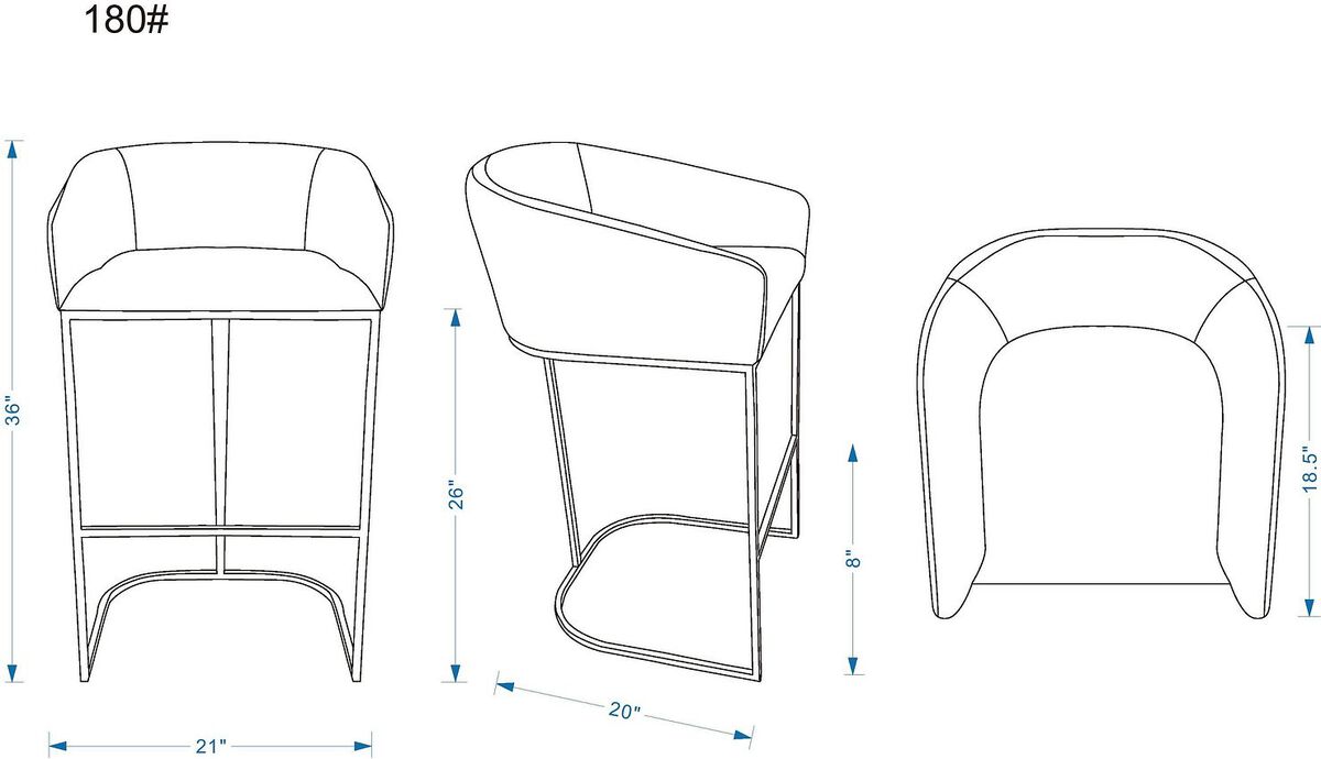 Louvre 36 in. Grey and Titanium Gold Stainless Steel Counter Height Bar Stool Set of 3