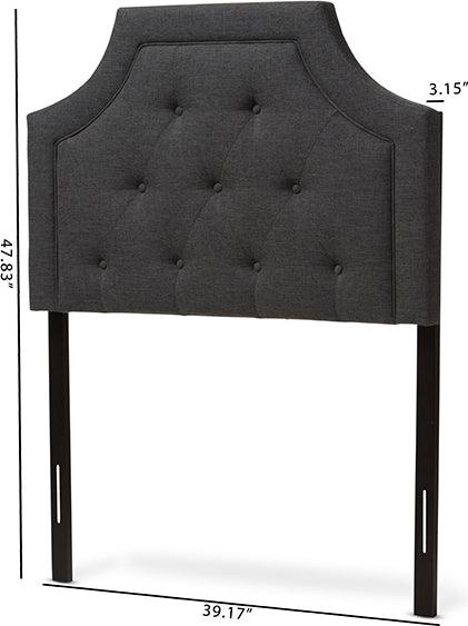 Wholesale Interiors Headboards - Mars Modern And Contemporary Dark Grey Fabric Twin Size Headboard