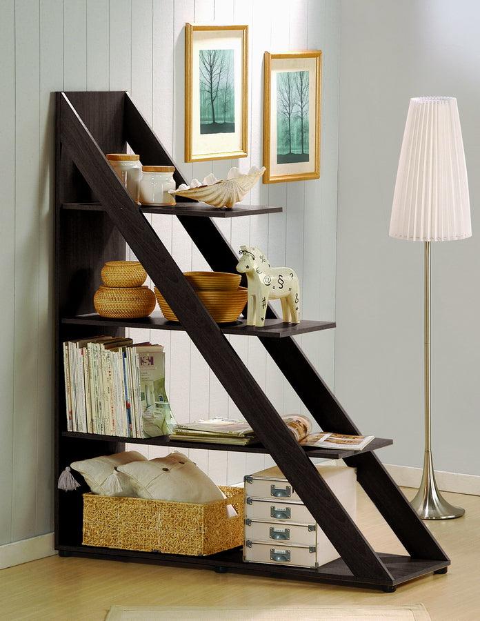 Wholesale Interiors Bookcases & Display Units - Psinta Dark Brown Modern Shelving Unit