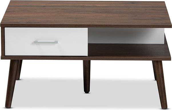 Wholesale Interiors Coffee Tables - Merlin Coffee Table Walnut & White