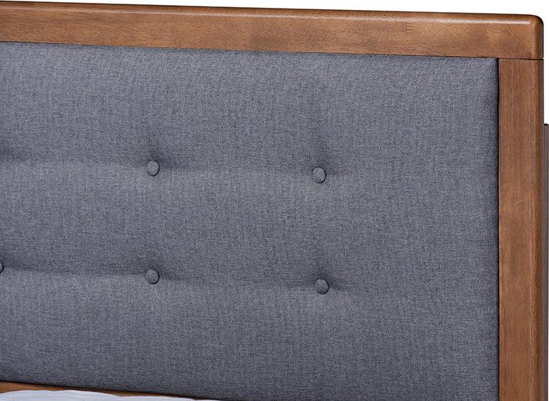 Wholesale Interiors Beds - Emele Queen Bed Dark Gray & Ash walnut