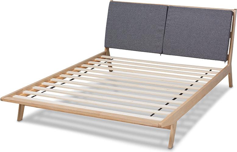Wholesale Interiors Beds - Emile King Bed Gray & Natural