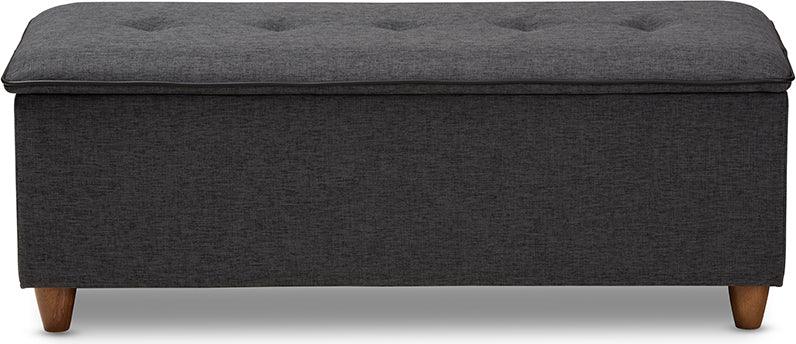 Wholesale Interiors Ottomans & Stools - Marlisa Mid-Century Ottoman Dark Gray