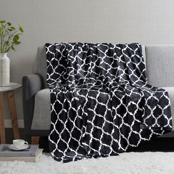 Olliix.com Pillows & Throws - Oversized Throw Black