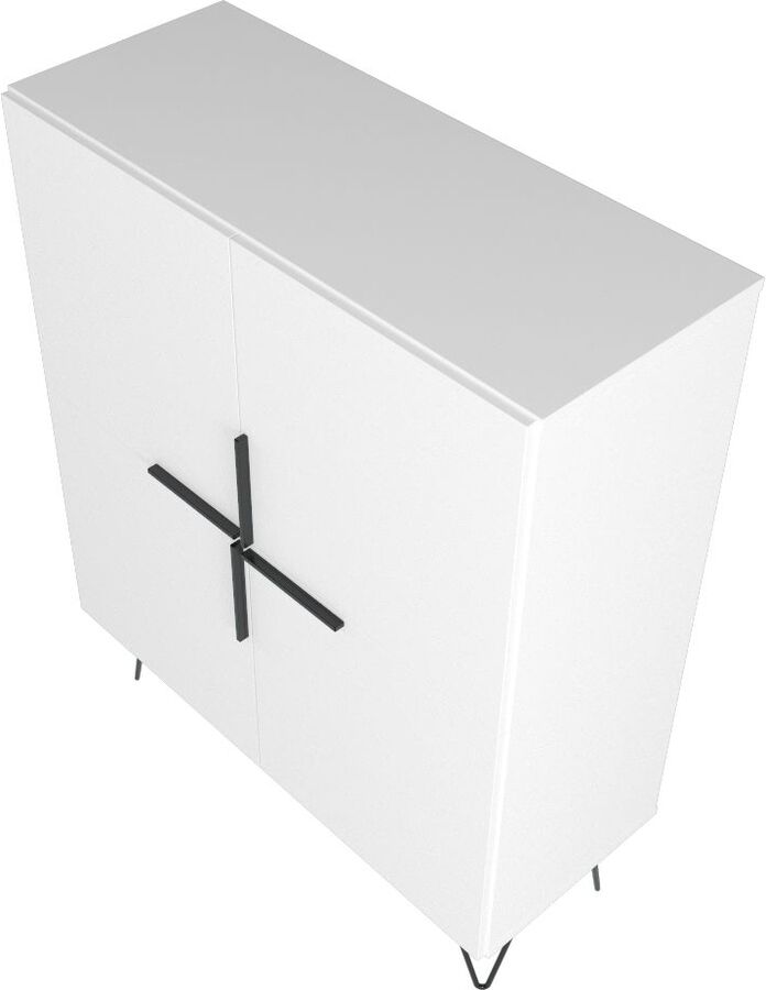 Manhattan Comfort Buffets & Cabinets - Beekman 43.7 Low Cabinet in White