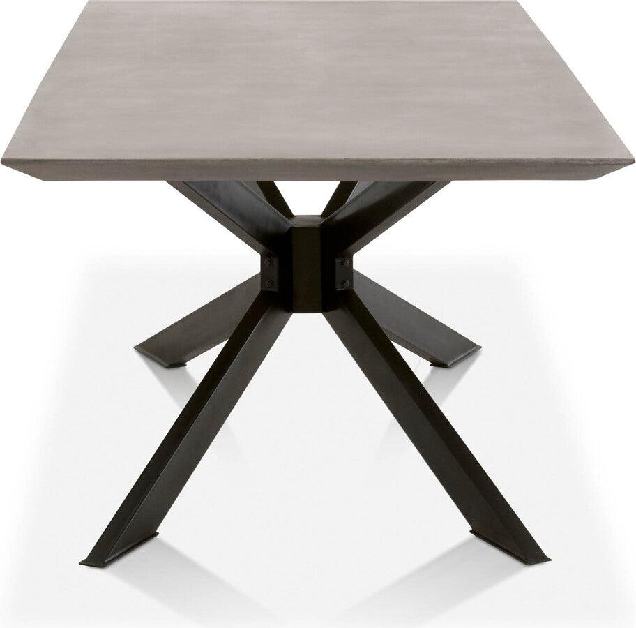 Essentials For Living Dining Tables - Industry Rectangle Dining Table Ash Gray & Distressed Black