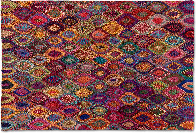 Wholesale Interiors Indoor Rugs - Addis Modern and Contemporary Multi-Colored Handwoven Fabric Area Rug