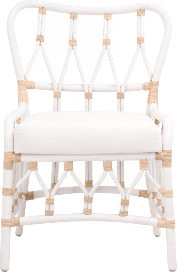 Essentials For Living Dining Chairs - Caprice Dining Chair - Blanche Snow White Rattan