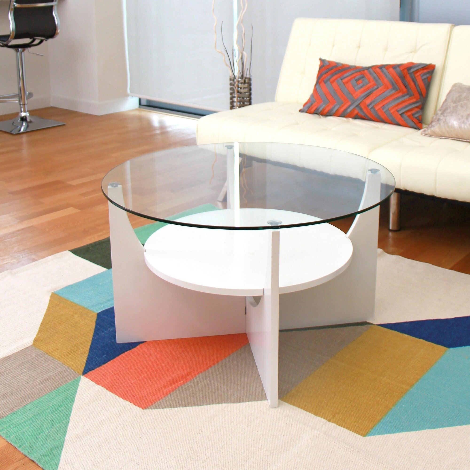 Lumisource Coffee Tables - U-Shaped Coffee Table White