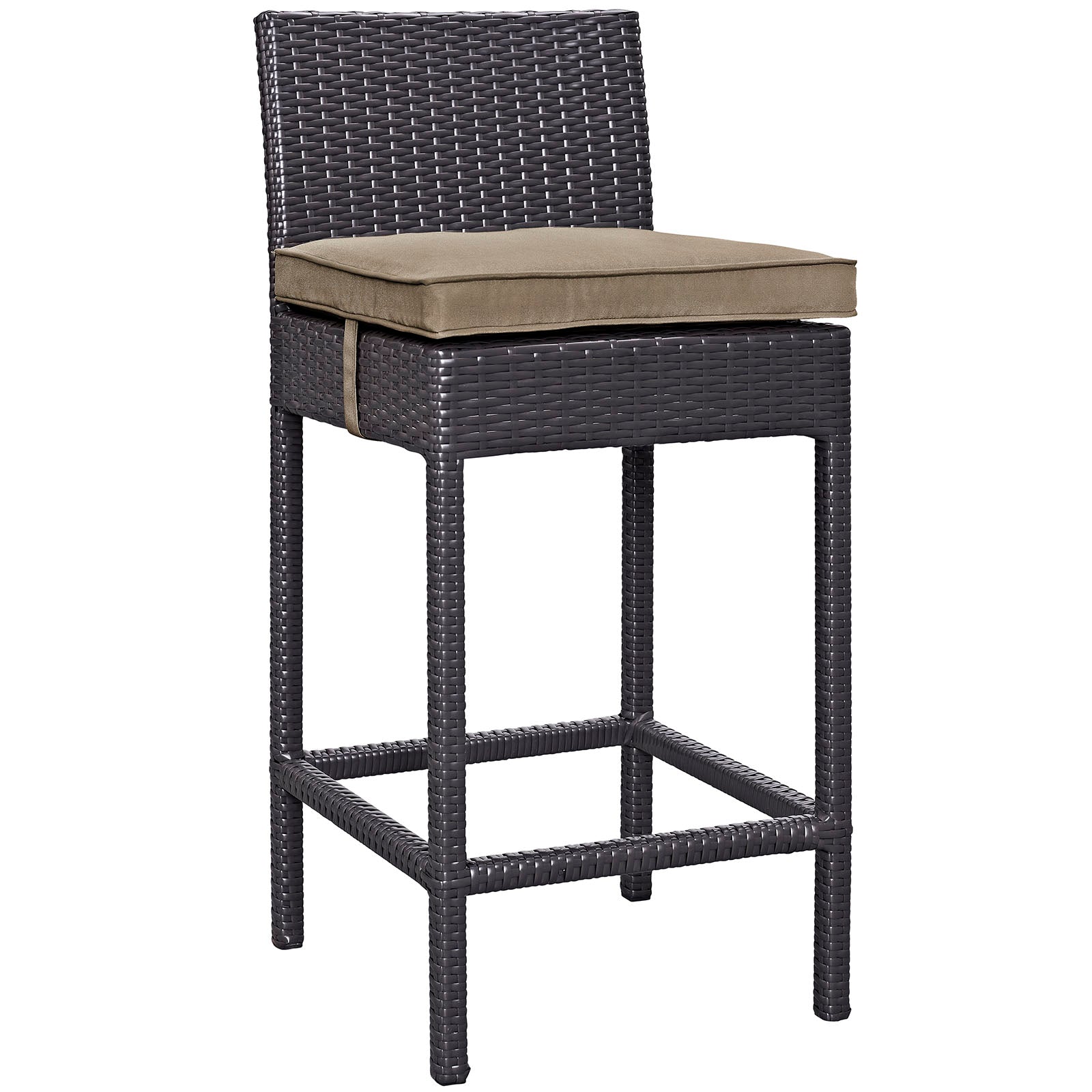 Modway Outdoor Barstools - Convene Outdoor Patio Fabric Bar Stool Espresso Mocha