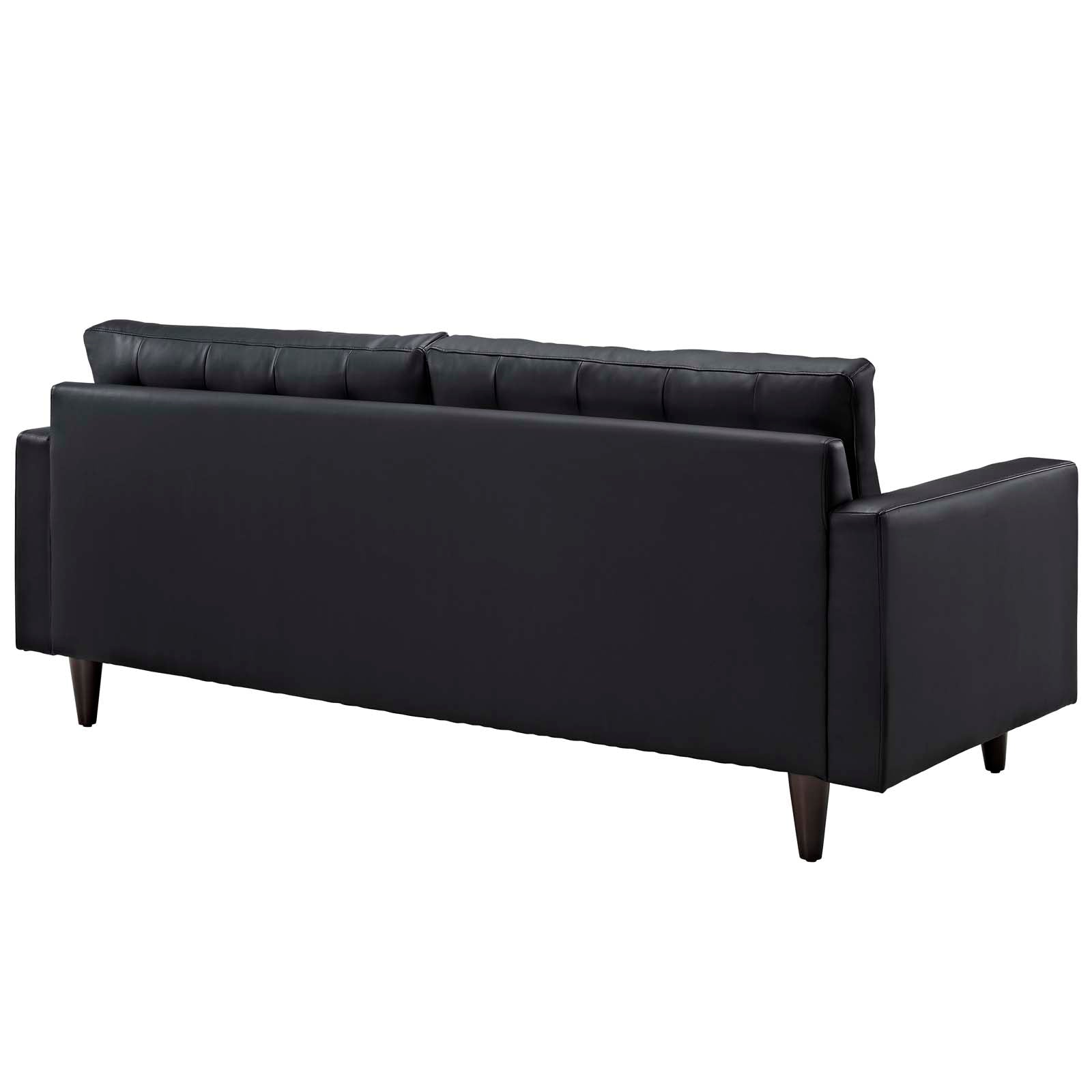 Modway Sofas & Couches - Empress Bonded Leather Sofa Black