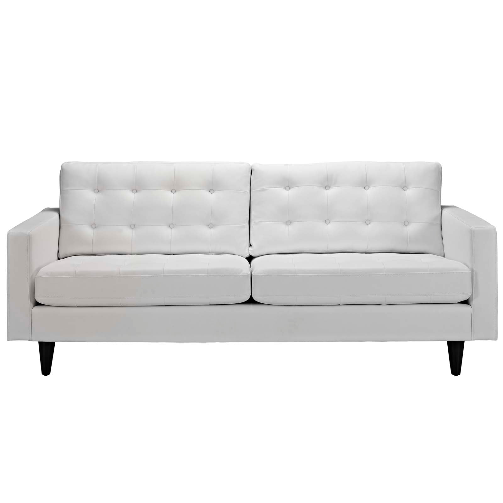 Modway Sofas & Couches - Empress Bonded Leather Sofa White