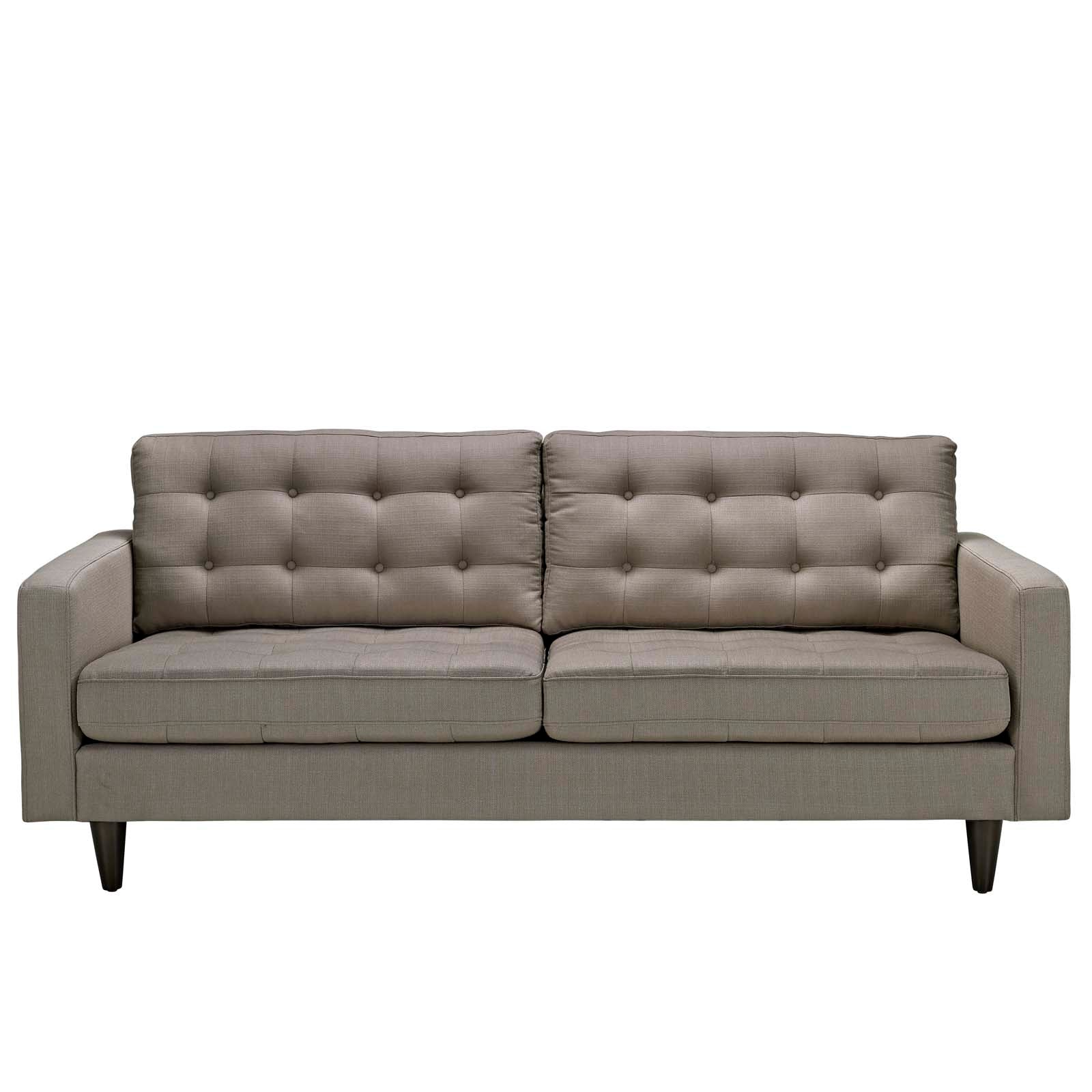 Modway Sofas & Couches - Empress Upholstered Fabric Sofa Granite