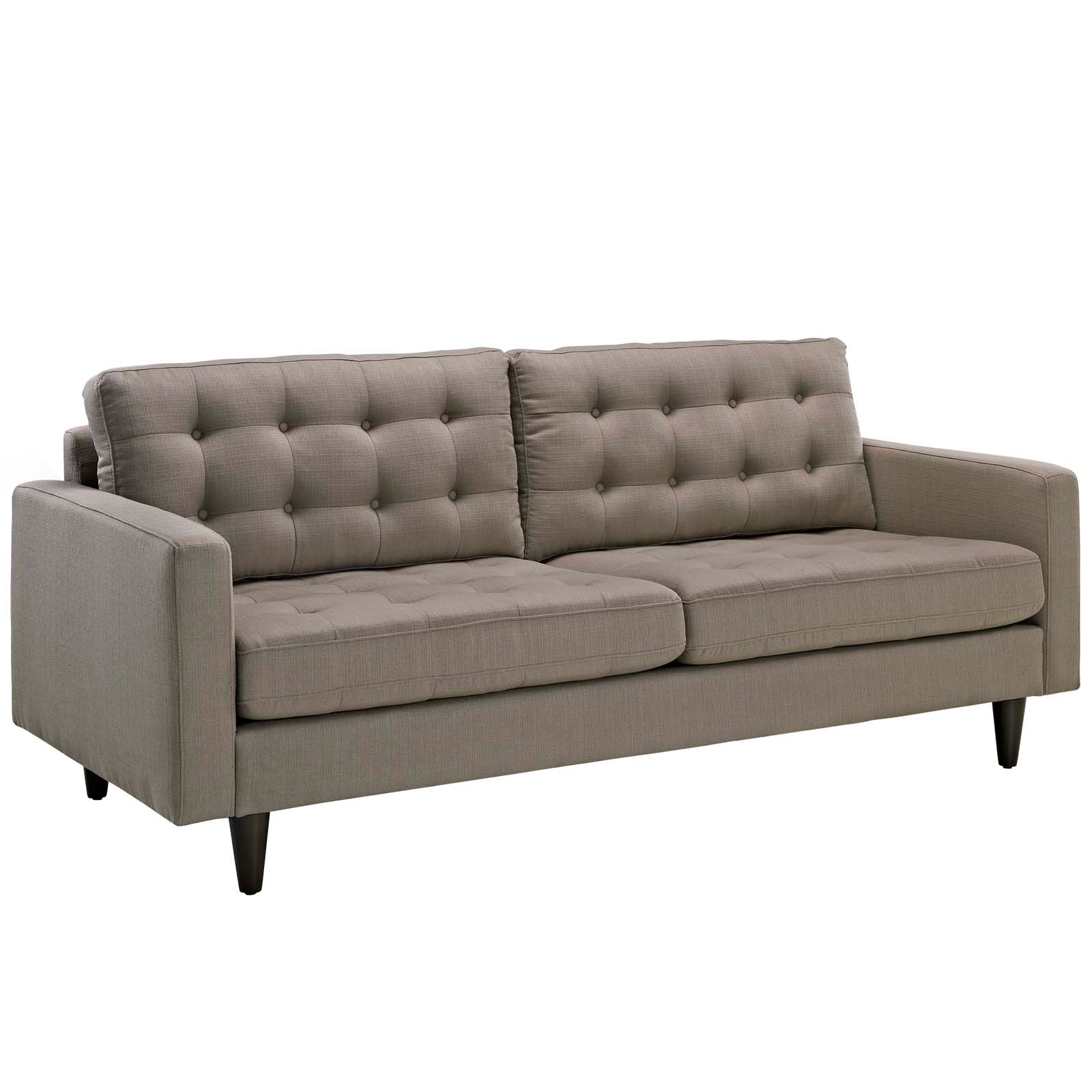 Modway Sofas & Couches - Empress Upholstered Fabric Sofa Granite