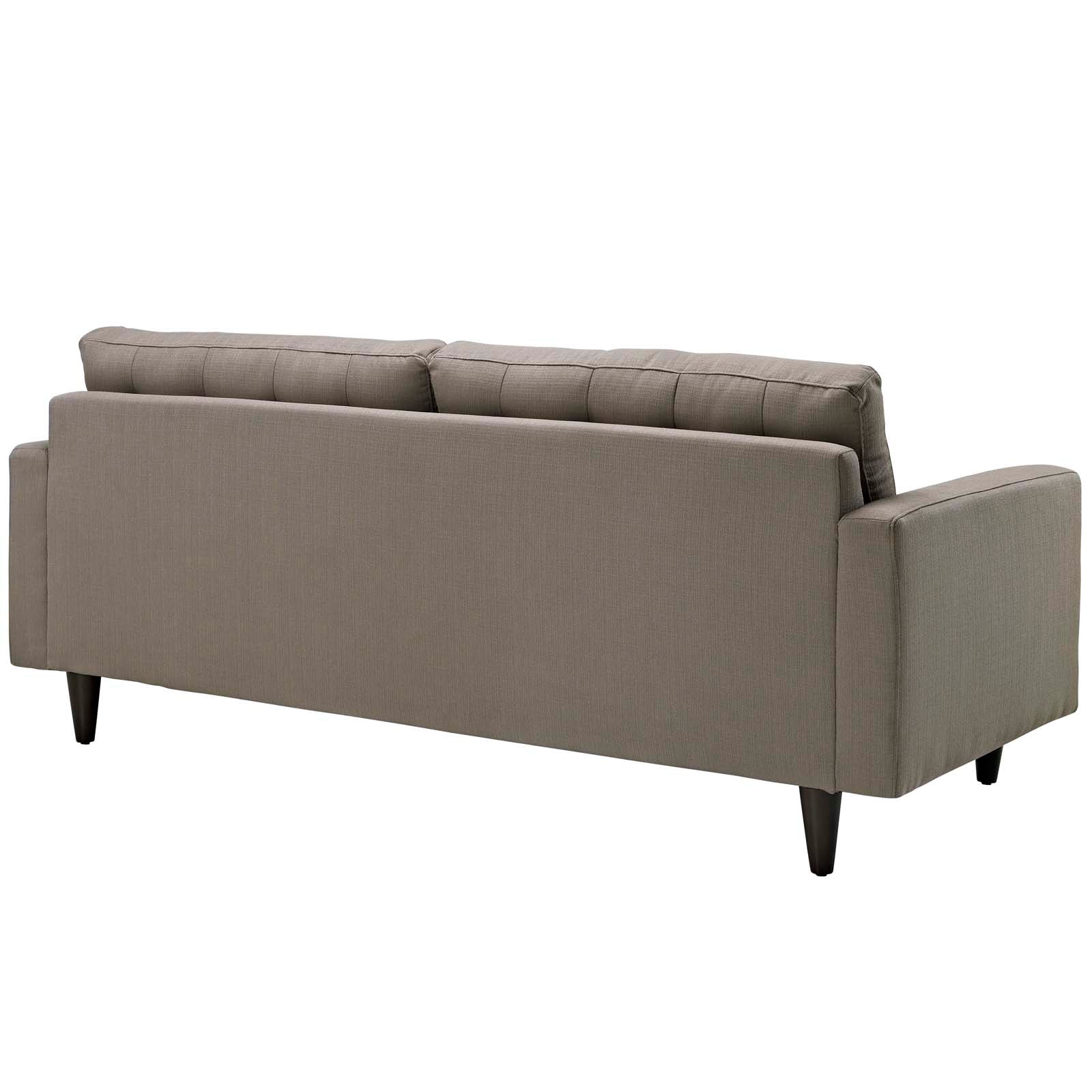 Modway Sofas & Couches - Empress Upholstered Fabric Sofa Granite