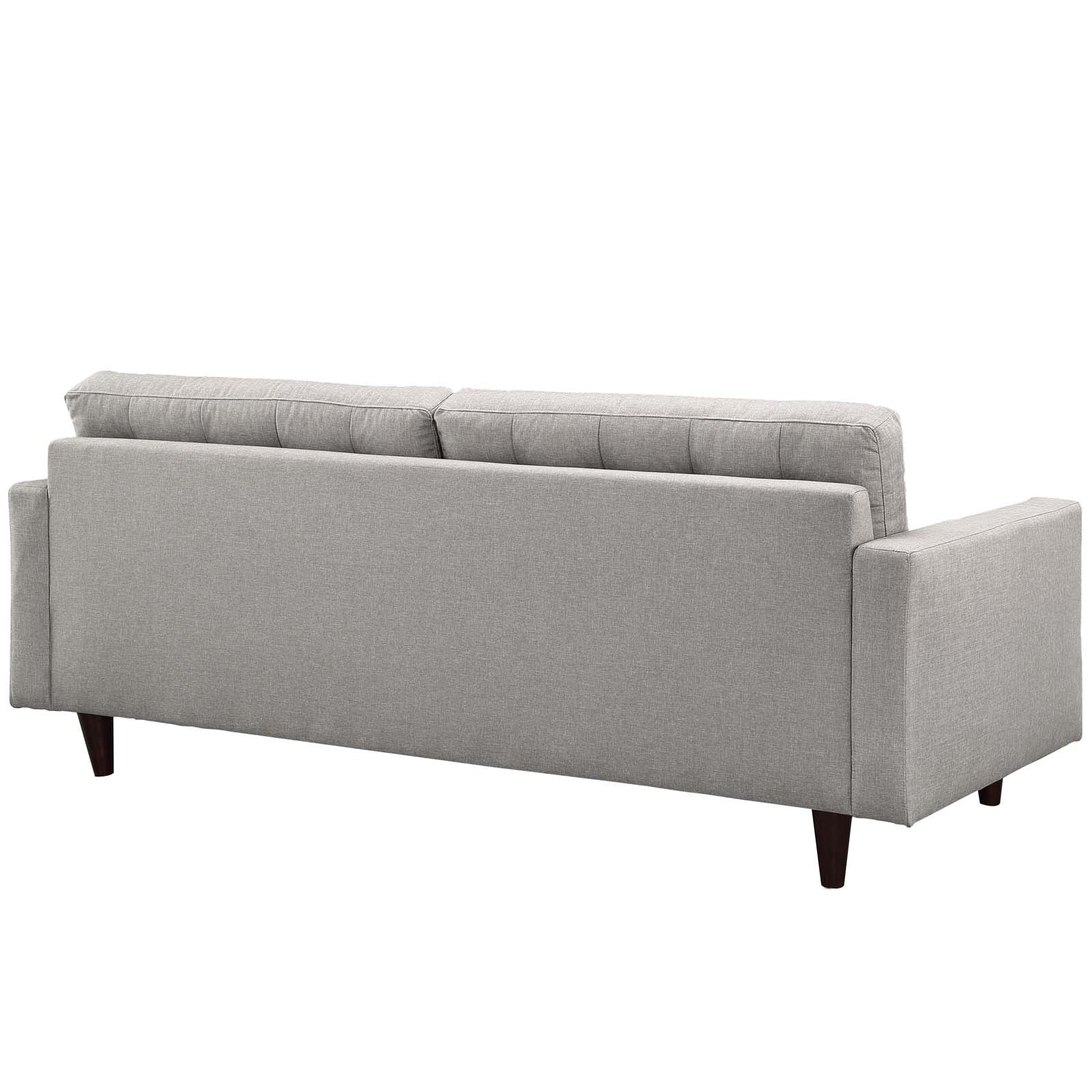 Modway Sofas & Couches - Empress Upholstered Fabric Sofa Light Gray