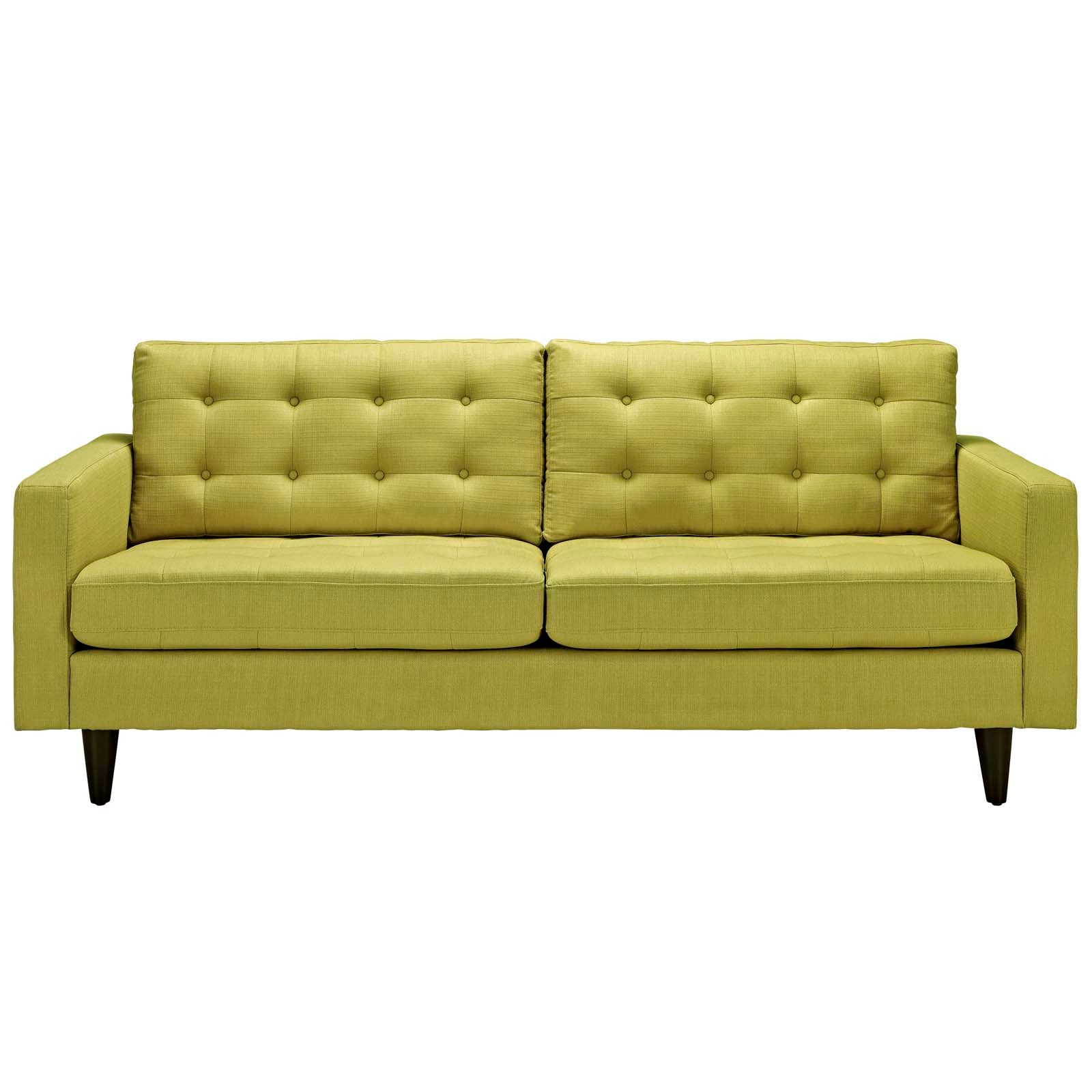 Modway Sofas & Couches - Empress Upholstered Fabric Sofa Wheatgrass