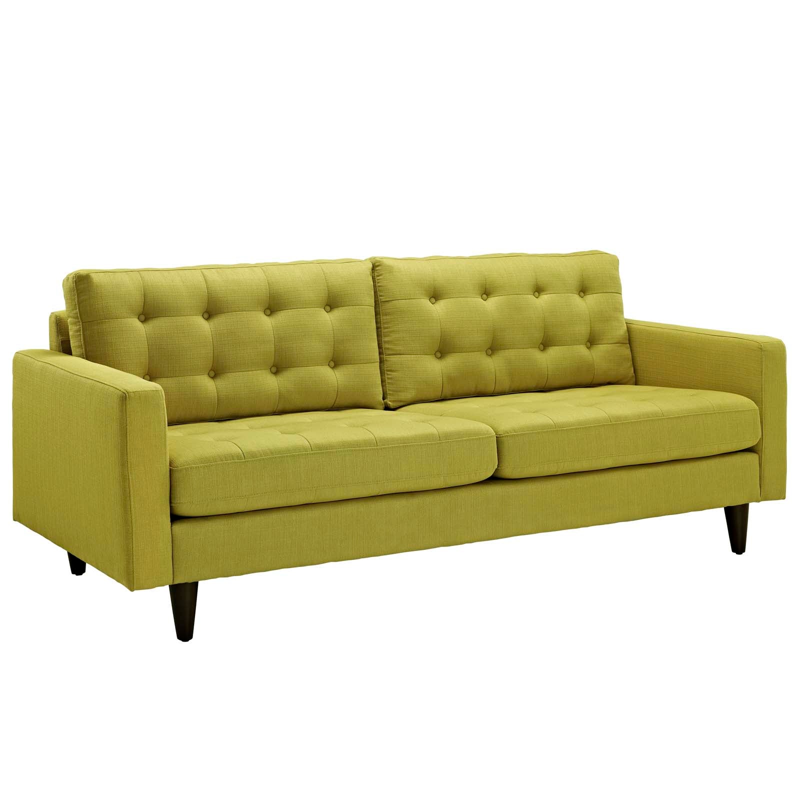 Modway Sofas & Couches - Empress Upholstered Fabric Sofa Wheatgrass