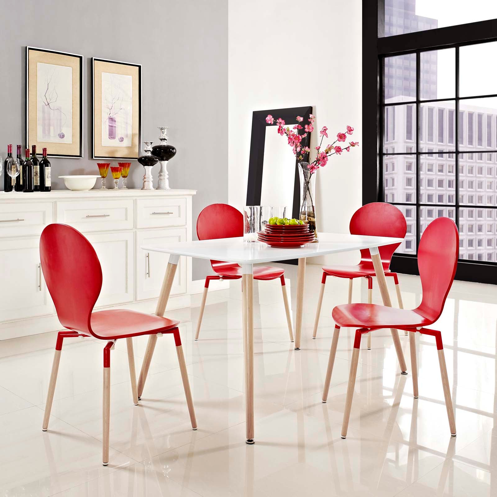 Modway Dining Tables - Field Rectangle Dining Table White