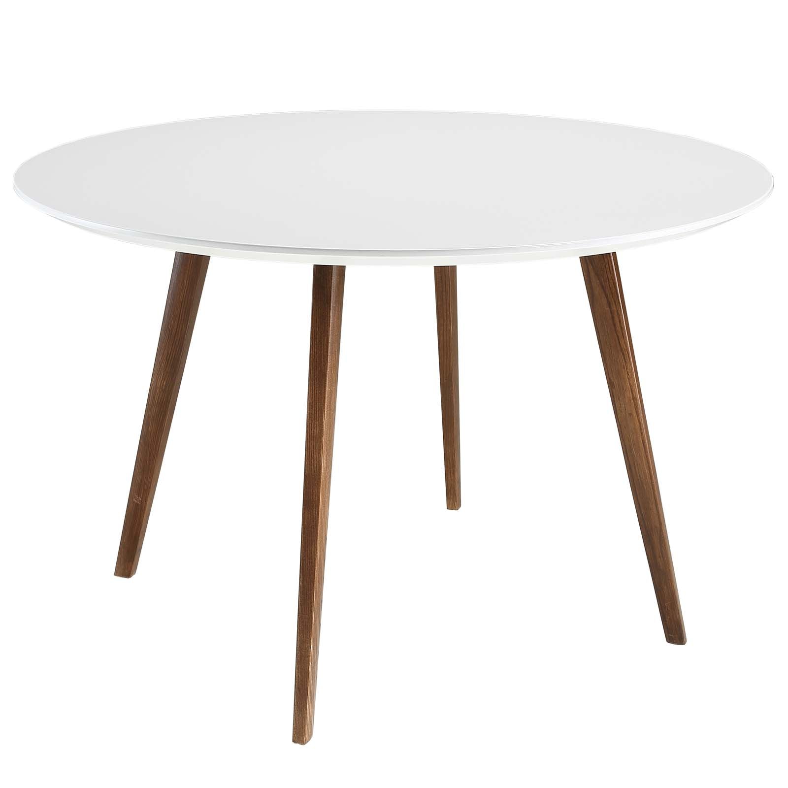 Modway Dining Tables - Platter Round Dining Table White