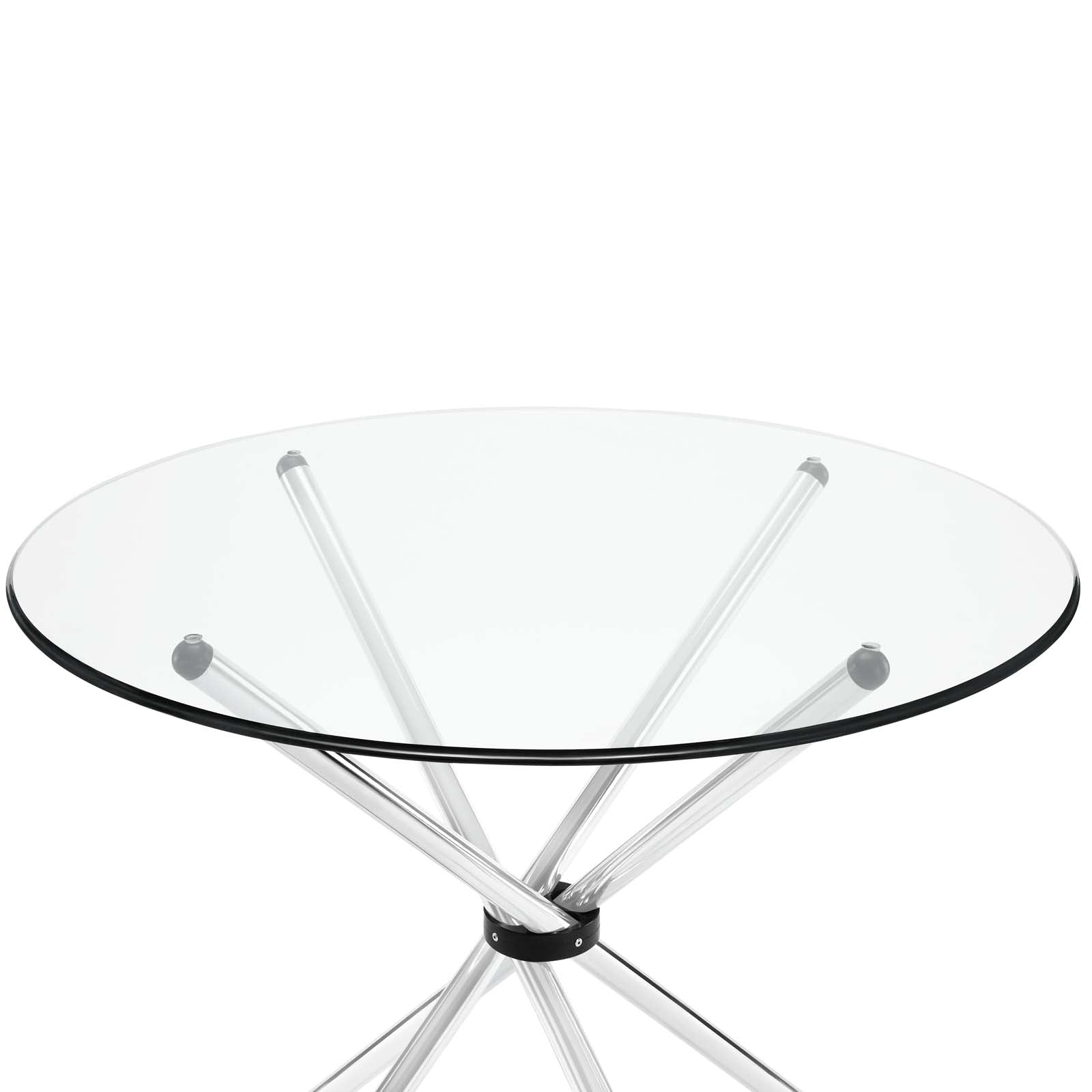 Modway Dining Tables - Baton Round Dining Table Clear