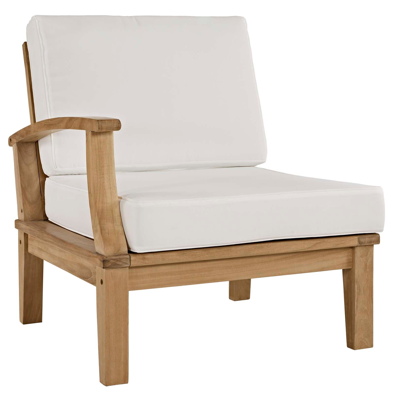 Modway Outdoor Sofas - Marina Outdoor Left-Facing Sofa White & Natural