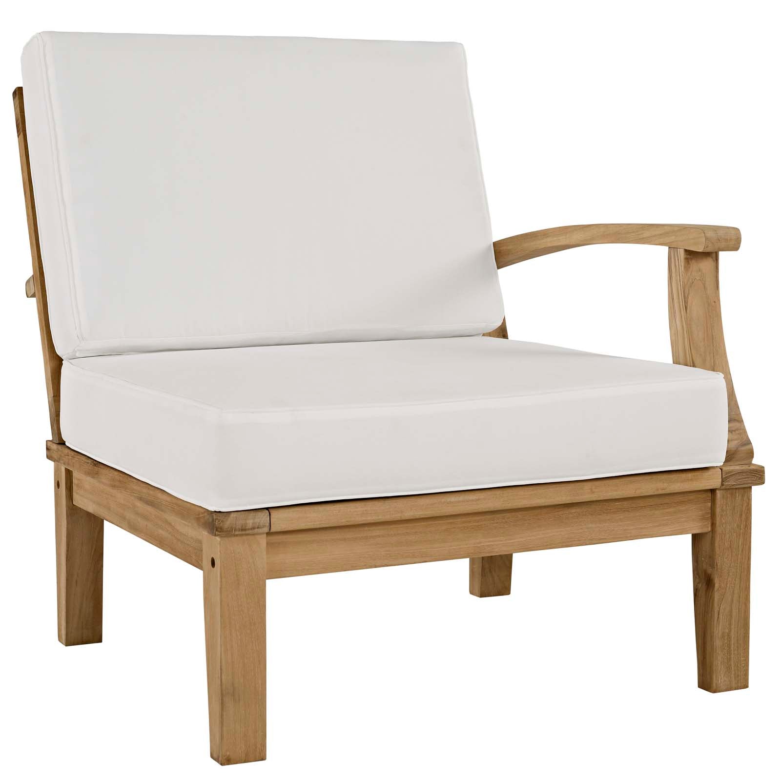 Modway Outdoor Sofas - Marina Outdoor Right-Facing Sofa White & Natural