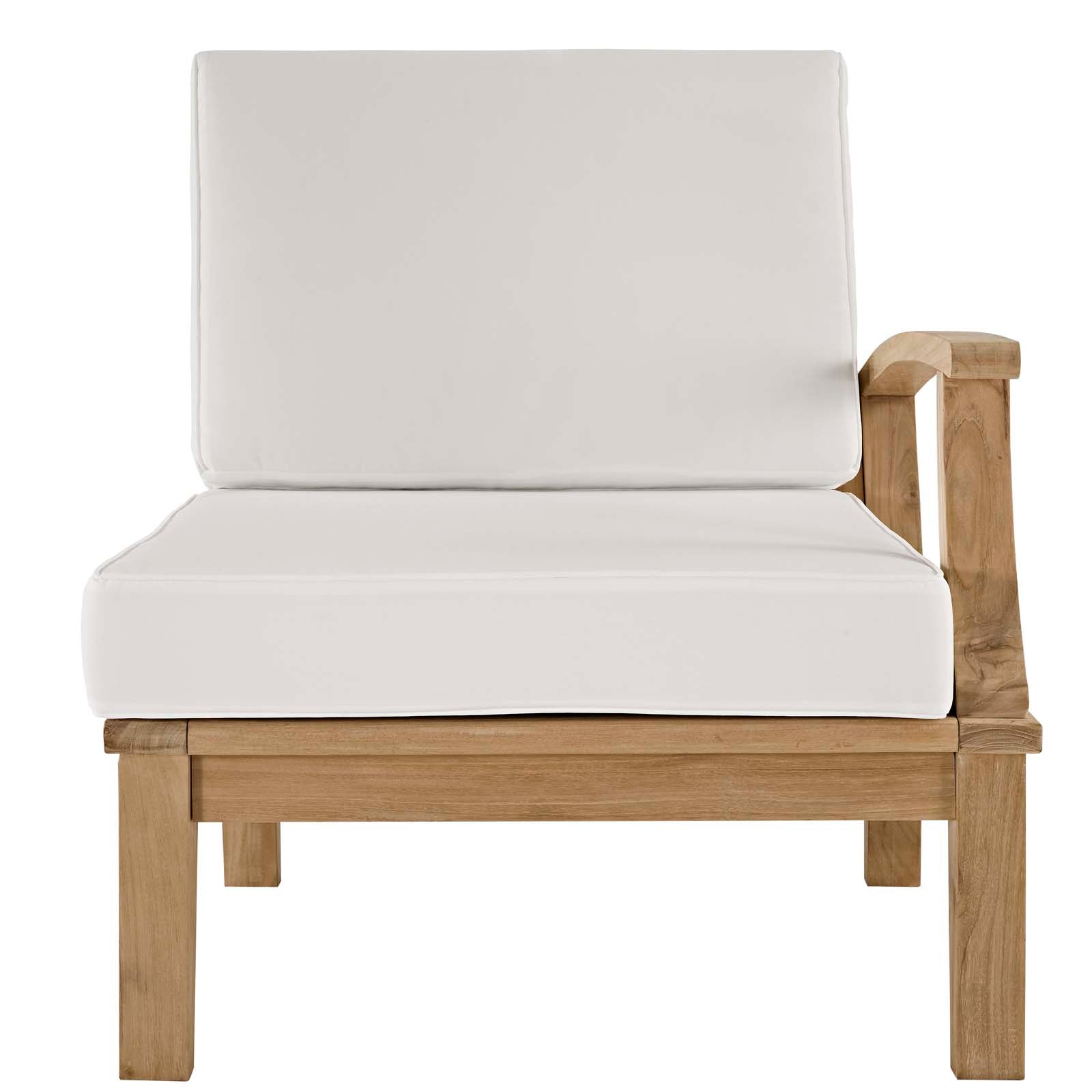 Modway Outdoor Sofas - Marina Outdoor Right-Facing Sofa White & Natural