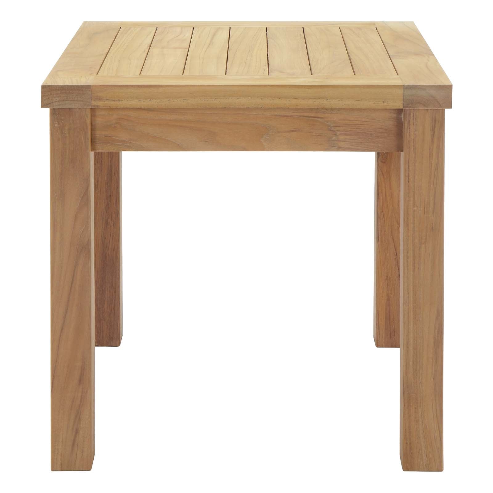 Modway Outdoor Side Tables - Marina Square Side Table Natural
