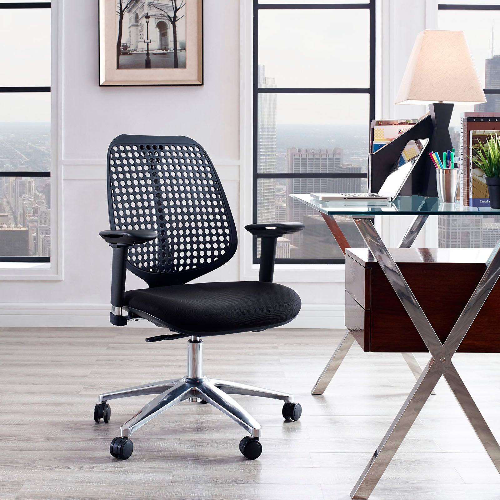 Modway Task Chairs - Reverb Premium Office Chair Black