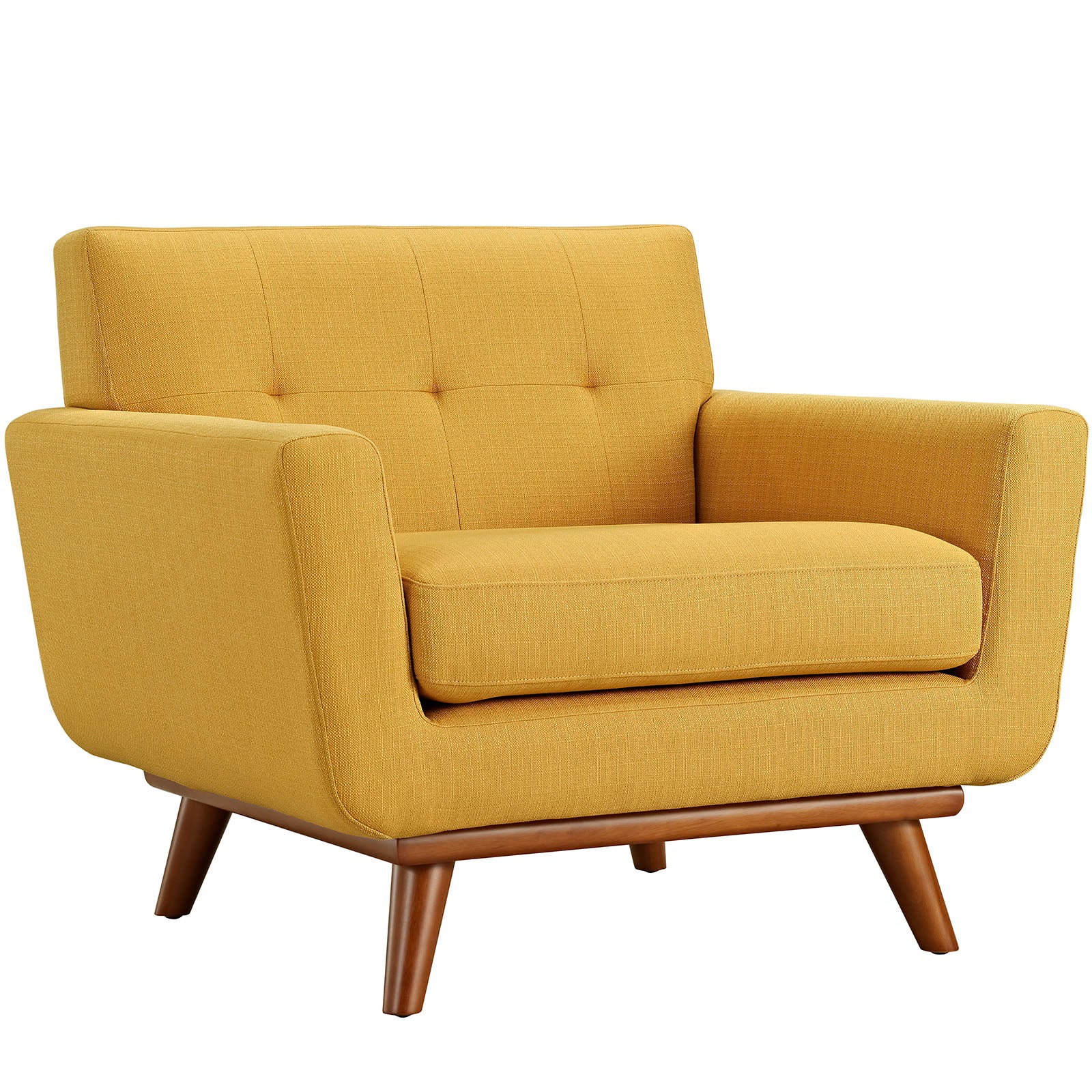 Modway Accent Chairs - Engage Upholstered Fabric Armchair Citrus